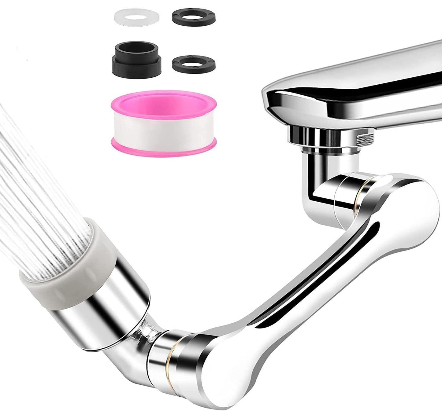 360° Rotating Faucet Extender with Dual Spray Modes