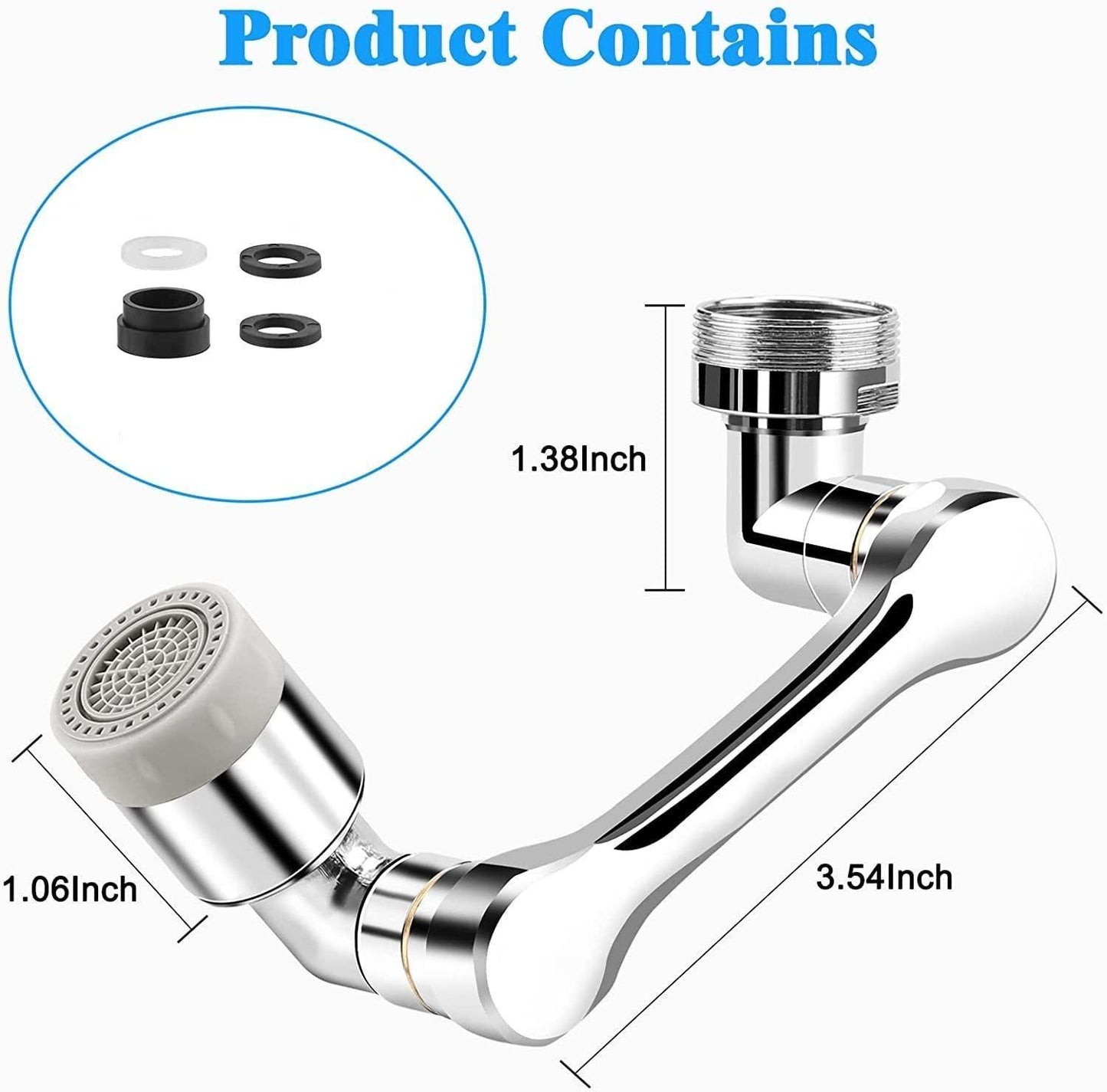 360° Rotating Faucet Extender with Dual Spray Modes