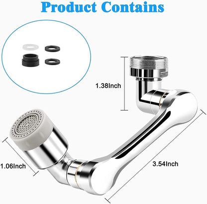 360° Rotating Faucet Extender with Dual Spray Modes