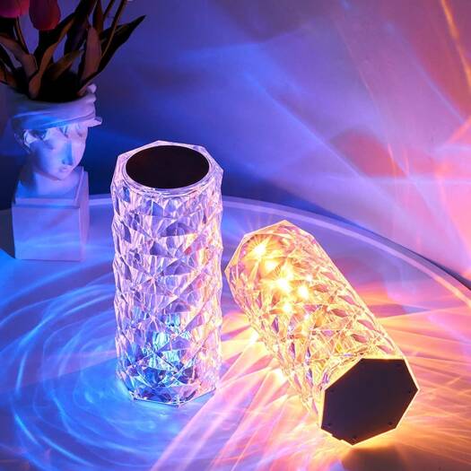 16 Color Changing Rose Crystal Diamond Table Lamp